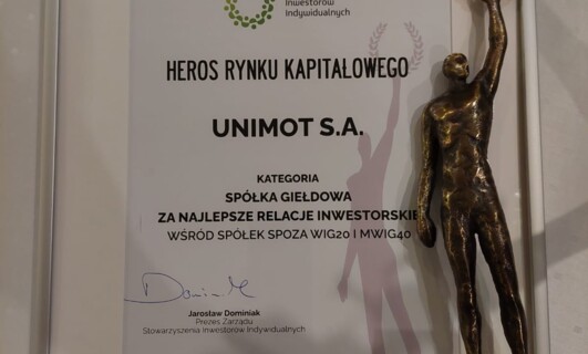 Unimot z tytułem „Herosa Rynku Kapitałowego” 